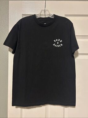 BORN X RAISED Black Short Sleeve Logo Tee